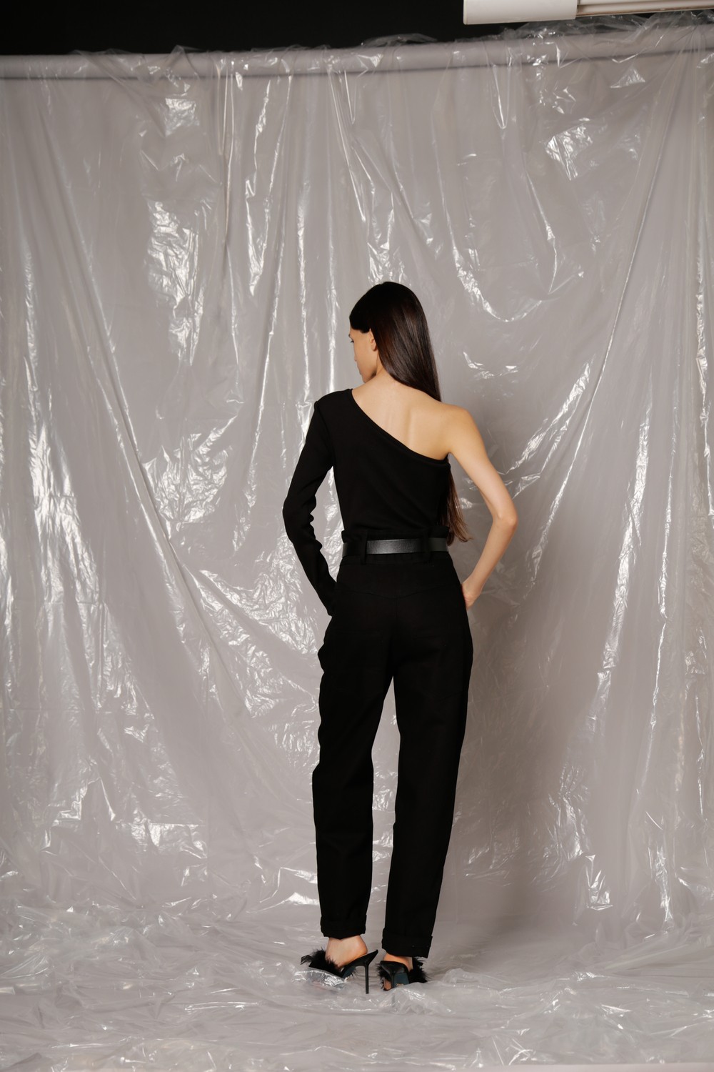 One-shoulder bodysuit