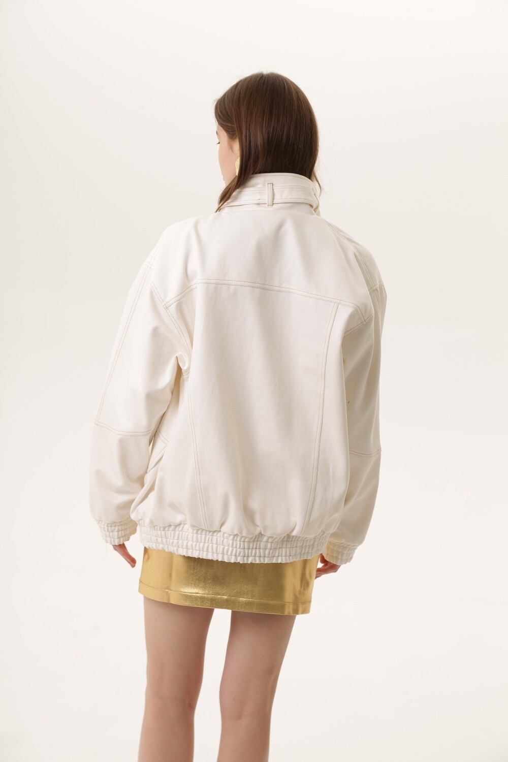 Jeans jacket in milky color