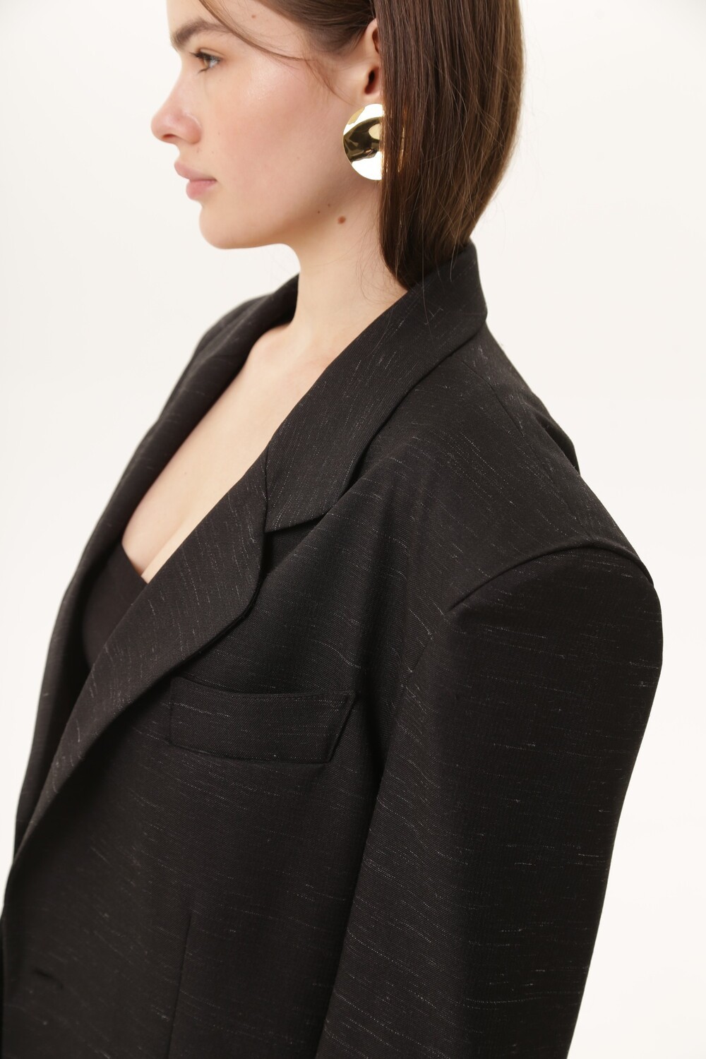 Single-breasted jacket black